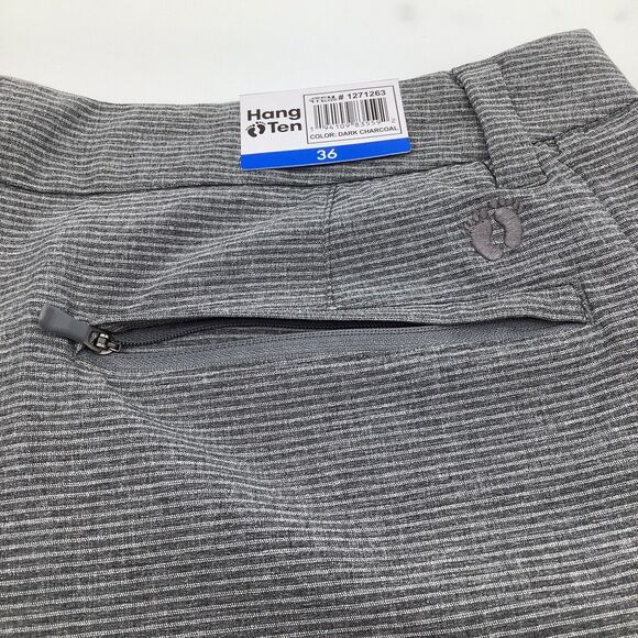 Hang Ten Mens Shorts Grey Striped Size‎ 36 NWT - Picture 9 of 10